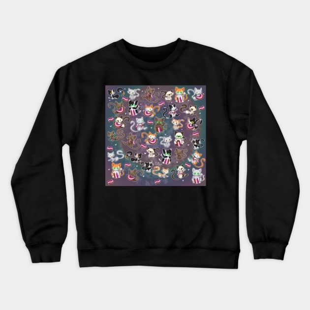 Kitty pride - Lesbian Crewneck Sweatshirt by Lyxy